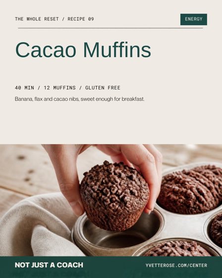Cacao Muffins, recipe 09 from The Whole Reset
