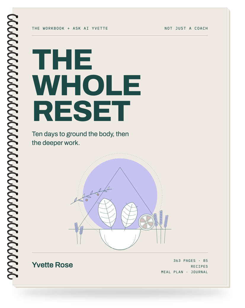 The Whole Reset, a spiral bound workbook by Yvette Rose